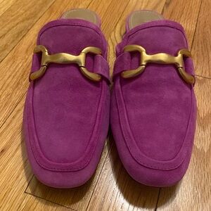 Bibi Lou Zagreb Pink Suede Slip-On Loafers, size 40